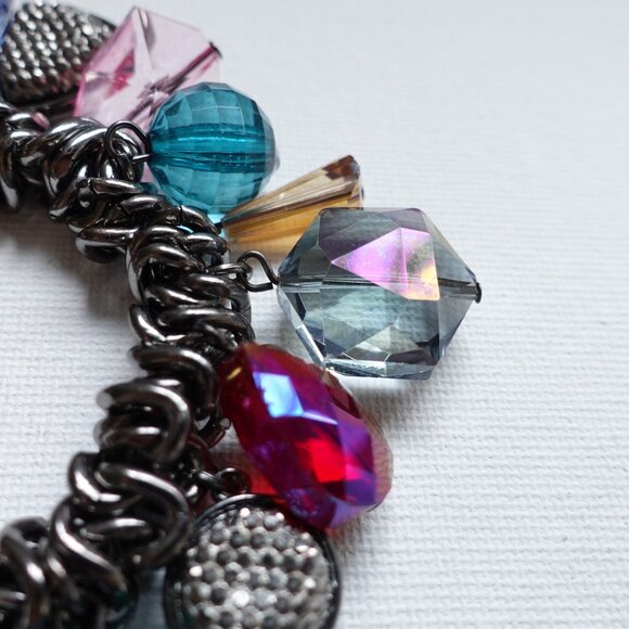 Vibrant Multi-Color Beaded Charm Bracelet - Picture 5 of 10